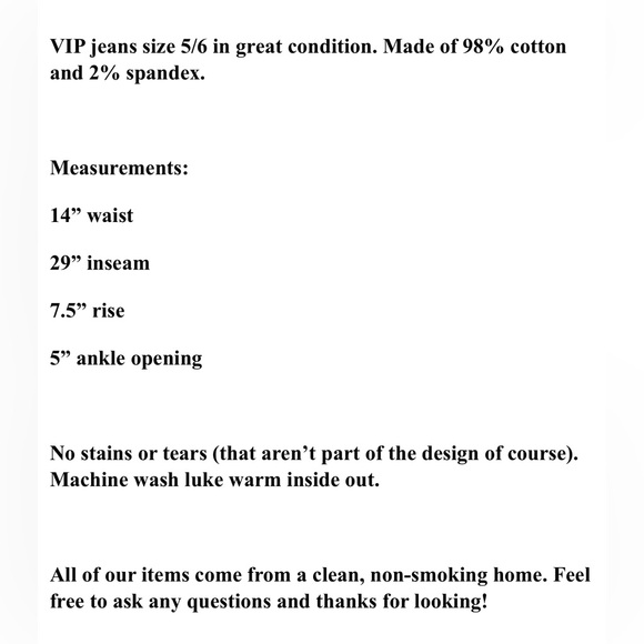 VIP Jeans Women's Size 5/6 Distressed Stretch Light Wash Denim Jeans - Picture 13 of 13